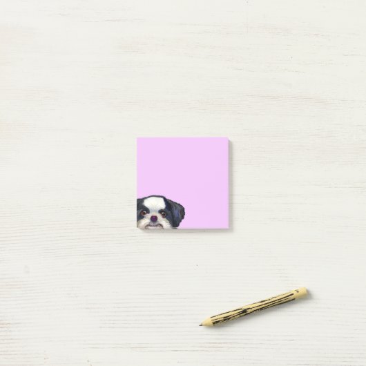 Cute Shih Tzu Puppy Dog Design Post-it® Notes (Op bureau)