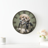 Cute Shih Tzu Puppy Grote Klok (Huis)