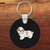Cute Shih Tzu Puppy Sleutelhanger (Voorkant)