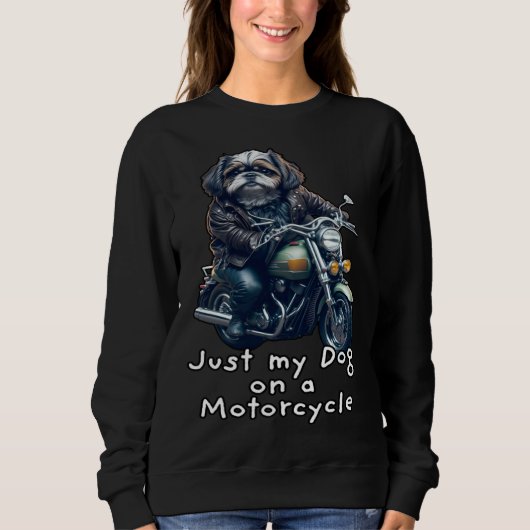 Cute Shih Tzu ride on a motorcycle  Christmas  1 Trui (Voorkant)