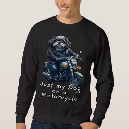 Cute Shih Tzu ride on a motorcycle  Christmas  1 Trui (Voorkant)