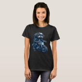 Cute Shih Tzu ride on a motorcycle  Christmas T-shirt (Voorkant volledig)