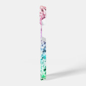 Cute Shimmering Bold Rainbow Glitter Personalized iPhone Hoesje (Linkerkant)