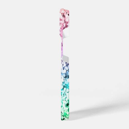 Cute Shimmering Bold Rainbow Glitter Personalized iPhone Hoesje (Linkerkant)