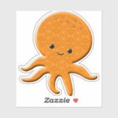 Cute Shiny Octopus Cartoon Sticker (Vel)
