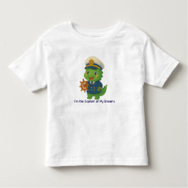 Cute Ship Captain Dinosaur – Dino Jobs Kinder Shirts