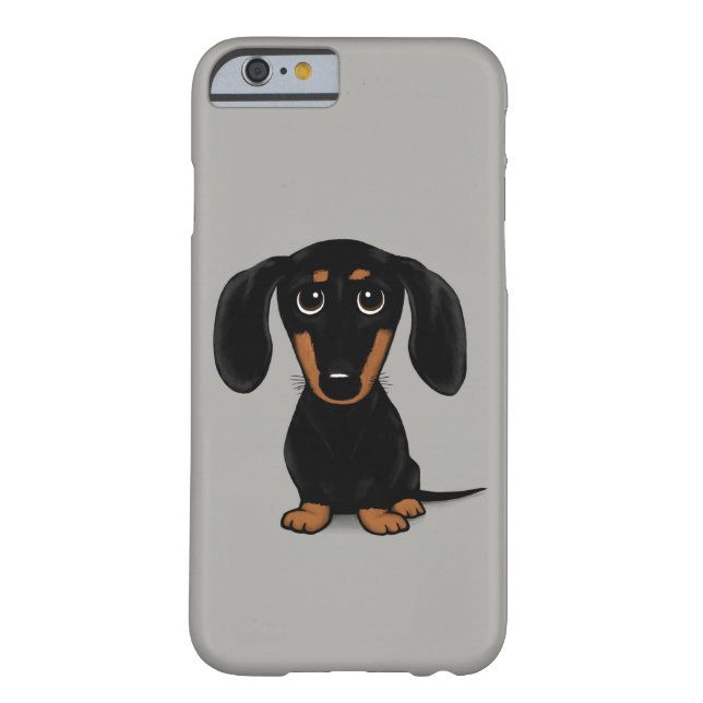 Cute Short Hazard Black en Tan Dachshund Case-Mate iPhone Case (Achterkant)