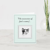 Cute Shorthair Cat Sympathy Card Kaart (Voorkant)