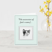 Cute Shorthair Cat Sympathy Card Kaart (Gele Bloem)