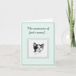 Cute Shorthair Cat Sympathy Card Kaart