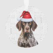 Cute Shorthair Pointer Dog Holiday Christmas Photo Ornament (achterkant)
