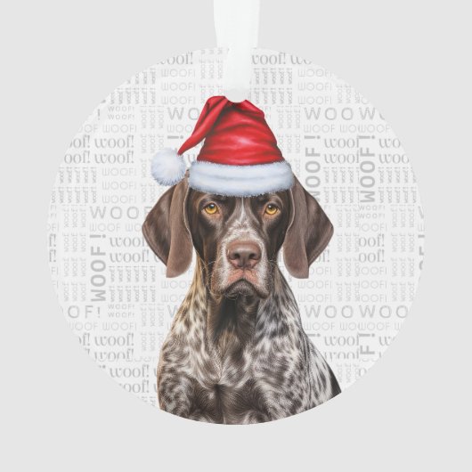 Cute Shorthair Pointer Dog Holiday Christmas Photo Ornament (achterkant)