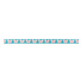 Cute Shorty Cartoon Pig. 1"5 Ribbon Satijnen Lint (Voorkant)