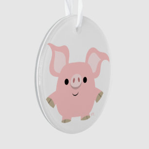 Cute Shorty Cartoon Pig AcrylOrnament Ornament