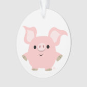 Cute Shorty Cartoon Pig AcrylOrnament Ornament (voorkant)