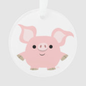 Cute Shorty Cartoon Pig AcrylOrnament Ornament (voorkant)