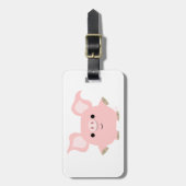 Cute Shorty Cartoon Pig Bagagelabel (Voorkant verticaal)