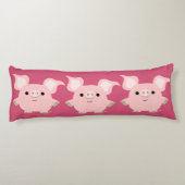 Cute Shorty Cartoon Pig Body Pillow Lichaamskussen (Achterkant)