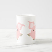 Cute Shorty Cartoon Pig Bone China Mok (Voorkant)
