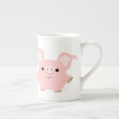Cute Shorty Cartoon Pig Bone China Mok (Rechts)