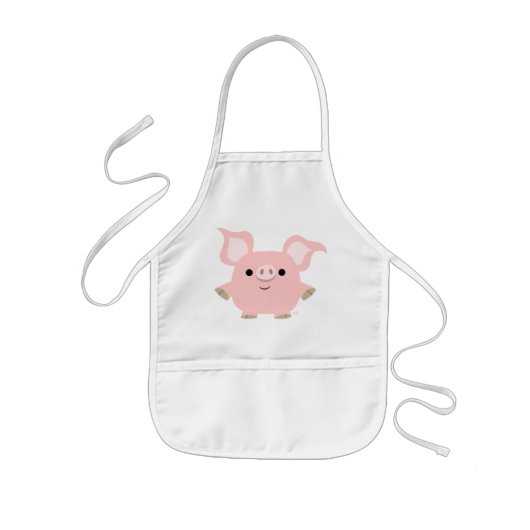 Cute Shorty Cartoon Pig Children Schort (Voorkant)