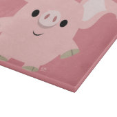 Cute Shorty Cartoon Pig Cutting Board Snijplank (Hoek)