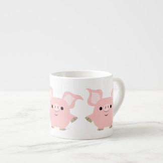 Cute Shorty Cartoon Pig Espresso Mok