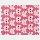 Cute Shorty Cartoon Pig Fleece Blanket Deken (Voorkant (Horizontaal))