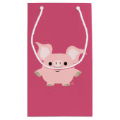 Cute Shorty Cartoon Pig Gift Bag Klein Cadeauzakje (Achterkant)