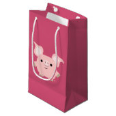 Cute Shorty Cartoon Pig Gift Bag Klein Cadeauzakje (Voorkant Gekanteld)