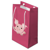 Cute Shorty Cartoon Pig Gift Bag Klein Cadeauzakje (Achterkant Gekanteld)