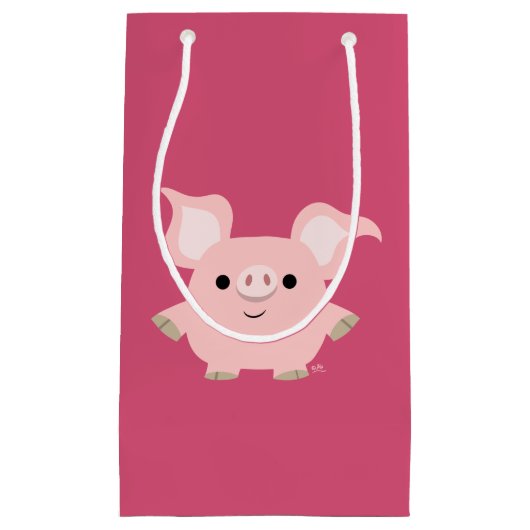 Cute Shorty Cartoon Pig Gift Bag Klein Cadeauzakje (Voorkant)