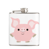 Cute Shorty Cartoon Pig Hip Flask Heupfles (Voorkant)