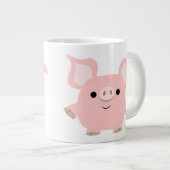 Cute Shorty Cartoon Pig Jumbo Mok (Voorkant rechts)