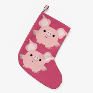 Cute Shorty Cartoon Pig-kerststop Kleine Kerstsok