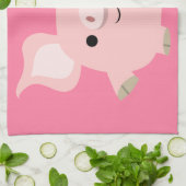 Cute Shorty Cartoon Pig Kitchen Towel Theedoek (Gevouwen)