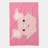 Cute Shorty Cartoon Pig Kitchen Towel Theedoek (Verticaal)
