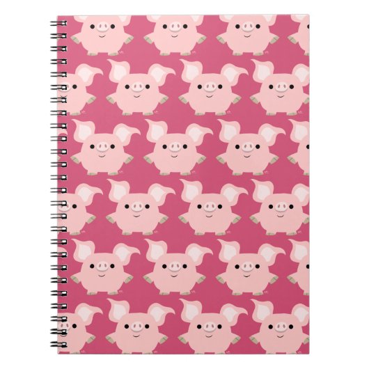 Cute Shorty Cartoon Pig Notitieboek (Voorkant)
