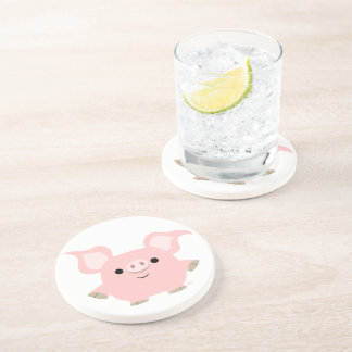 Cute Shorty Cartoon Pig Onderzetter
