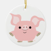 Cute Shorty Cartoon Pig Ornament (Voorkant)