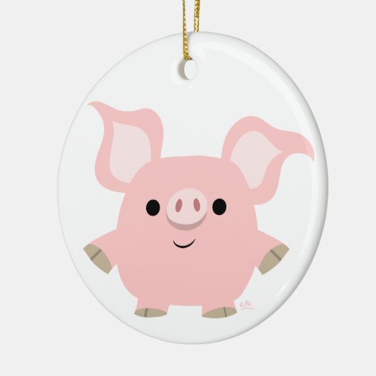 Cute Shorty Cartoon Pig Ornament (Links)