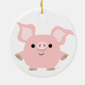 Cute Shorty Cartoon Pig Ornament (Achterkant)