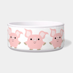 Cute Shorty Cartoon Pig Pet Bowl Voerbakje