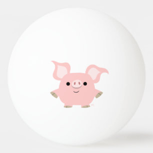 Cute Shorty Cartoon Pig Ping Pong Ball