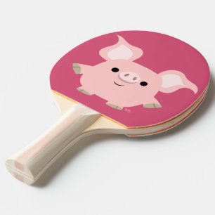 Cute Shorty Cartoon Pig Ping Pong Paddle Tafeltennisbatje