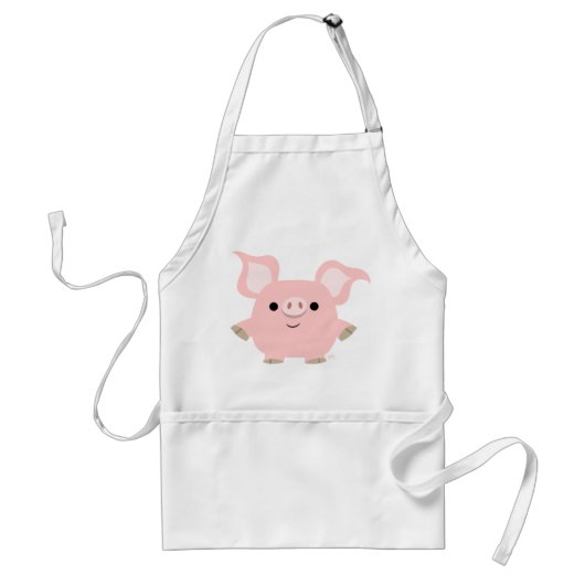Cute Shorty Cartoon Pig Schort (Voorkant)