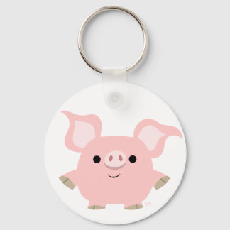 Cute Shorty Cartoon Pig Sleutelhanger