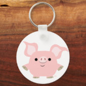 Cute Shorty Cartoon Pig Sleutelhanger (Voorkant)