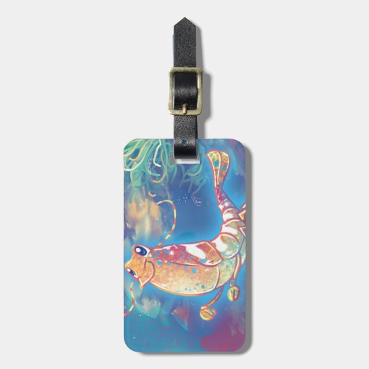 Cute Shrimp Bagagelabel (Voorkant verticaal)