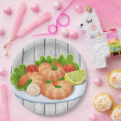 Cute shrimp sea papieren bordje (Feest)